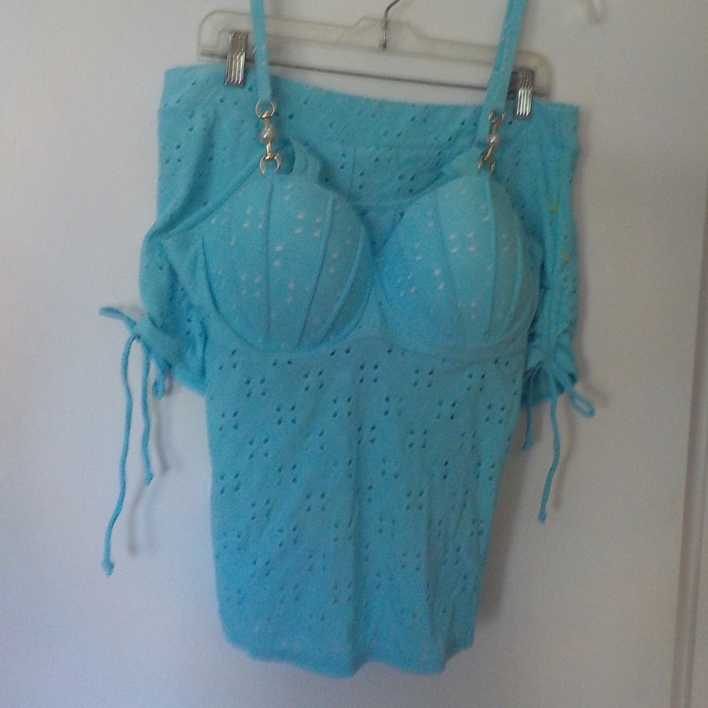NEW 2 Pc Eyelet Sexy Lingerie